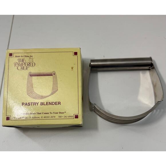 Pampered Chef 1680 Pastry Blender Cutter Retired Pie Crust Vintage w/ box - Picture 2 of 6